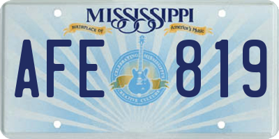MS license plate AFE819