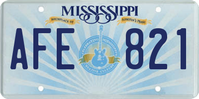 MS license plate AFE821