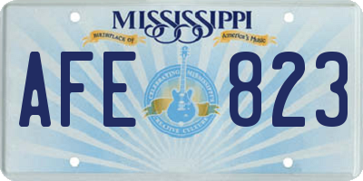 MS license plate AFE823