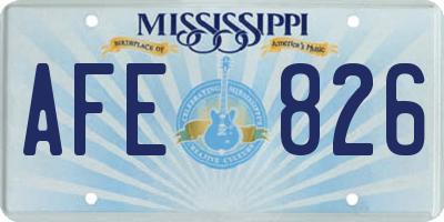 MS license plate AFE826