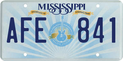 MS license plate AFE841