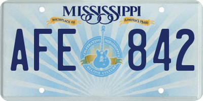 MS license plate AFE842