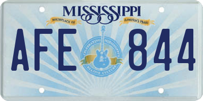 MS license plate AFE844