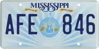 MS license plate AFE846