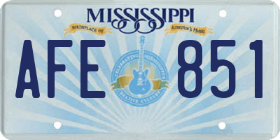 MS license plate AFE851