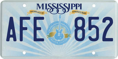 MS license plate AFE852
