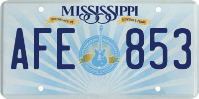 MS license plate AFE853