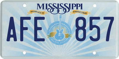 MS license plate AFE857