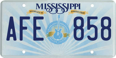 MS license plate AFE858