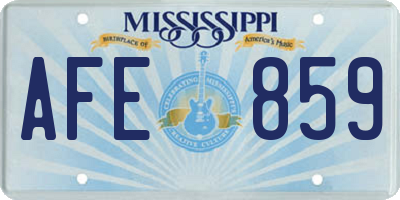 MS license plate AFE859