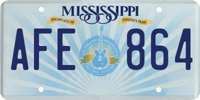 MS license plate AFE864