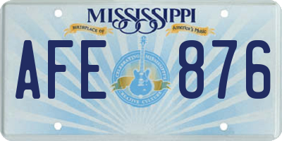 MS license plate AFE876