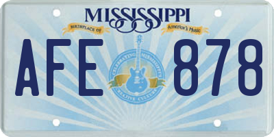 MS license plate AFE878