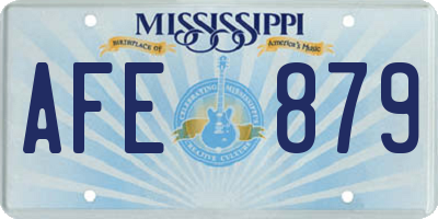 MS license plate AFE879