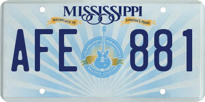 MS license plate AFE881