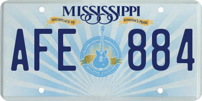 MS license plate AFE884