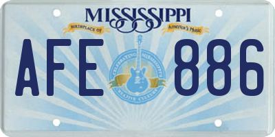 MS license plate AFE886