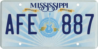 MS license plate AFE887