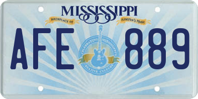 MS license plate AFE889