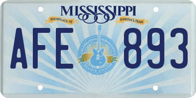 MS license plate AFE893