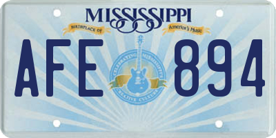 MS license plate AFE894