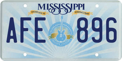 MS license plate AFE896