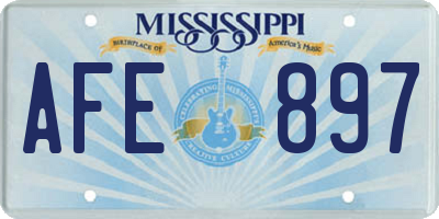 MS license plate AFE897