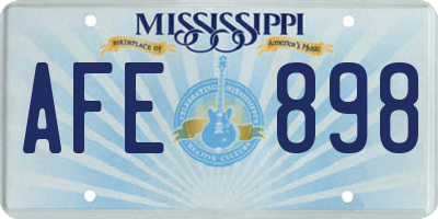 MS license plate AFE898