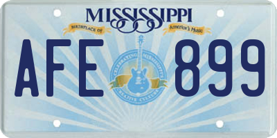 MS license plate AFE899