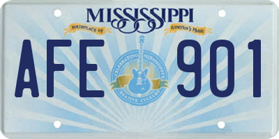 MS license plate AFE901