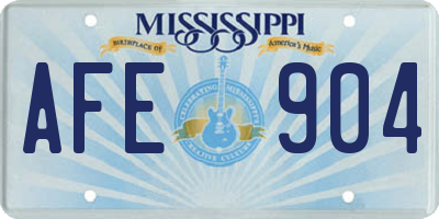 MS license plate AFE904