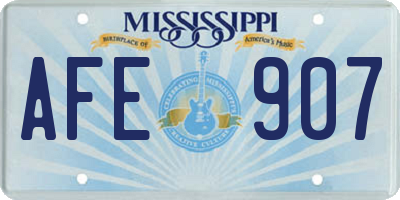 MS license plate AFE907