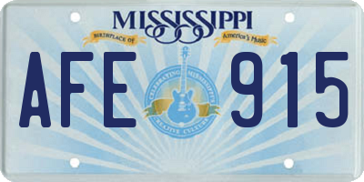 MS license plate AFE915