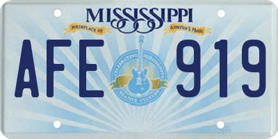 MS license plate AFE919