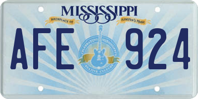 MS license plate AFE924