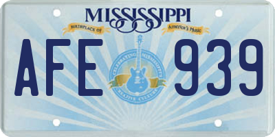 MS license plate AFE939