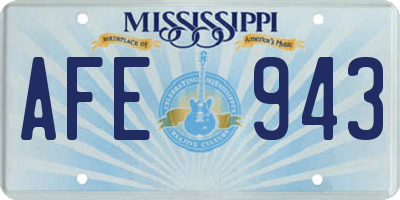 MS license plate AFE943