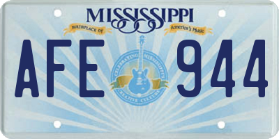 MS license plate AFE944