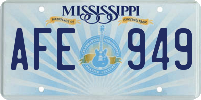 MS license plate AFE949