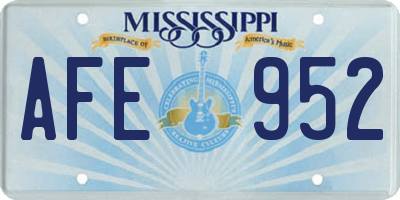 MS license plate AFE952
