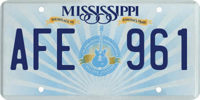 MS license plate AFE961