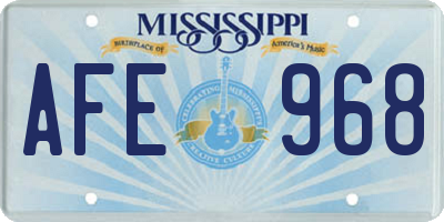 MS license plate AFE968