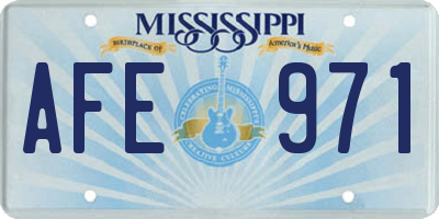 MS license plate AFE971