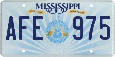 MS license plate AFE975