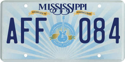 MS license plate AFF084