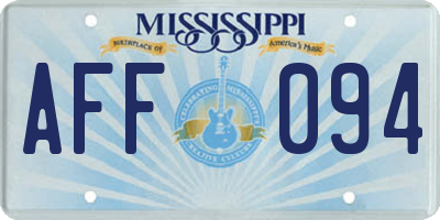 MS license plate AFF094