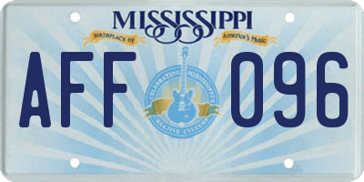 MS license plate AFF096
