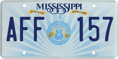 MS license plate AFF157
