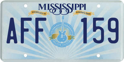 MS license plate AFF159