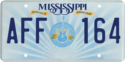MS license plate AFF164